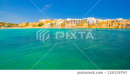 Beautiful cityscape of Birzebbuga, a small town in Malta 126319743