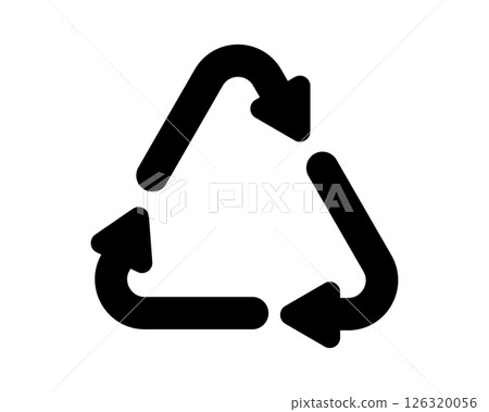 Upcycle, recycle and downcycle icons. Waste processing concept. Set of eco style symbols. Sustainability signs. Vector graphic illustration 126320056