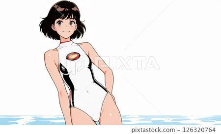 80s and 90s retro cute girls 126320764