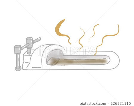 Illustration of a dirty Japanese-style toilet Illustration of a dirty Japanese-style toilet 126321110