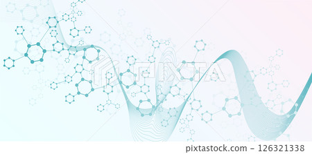 Structure molecule and communication. Dna, atom, neurons. Scientific concept for your design. Connected lines with dots. Medical, technology, chemistry, science background. Vector illustration Structure molecule and communication. Dna, atom, neurons. Scientific concept for your design. Connected lines with dots. Medical, technology, chemistry, science background. Vector illustration 126321338