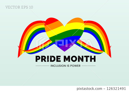 Inclusion Is Power Pride Month Heart Poster 126321491