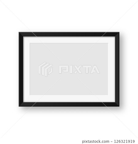 Realistic blank black picture frames collection. Modern poster mockup for artwork, photography, or advertising. Perfect for art galleries, interior decor, and branding. Vector illustration Realistic blank black picture frames collection. Modern poster mockup for artwork, photography, or advertising. Perfect for art galleries, interior decor, and branding. Vector illustration 126321919