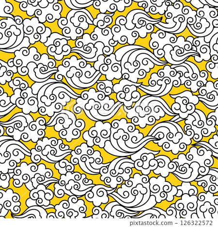 簡約日式抽象雲朵圖案, 簡約日式抽象雲朵圖案, 126322572