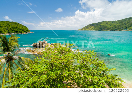 Aerial view seashore landscape nature view,Sea summer background Aerial view seashore landscape nature view,Sea summer background 126322903