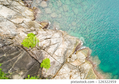 Aerial view seashore landscape nature view,Sea summer background 126322959
