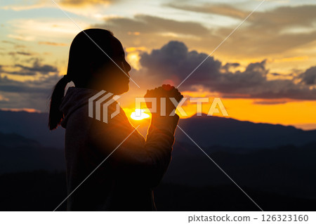 Close up christians hands pray to God with spiritual faith on holy bible in catholic church religion worship prayer ask god bless pray grace jesus believe Christianity religion prayer holy worship. 126323160