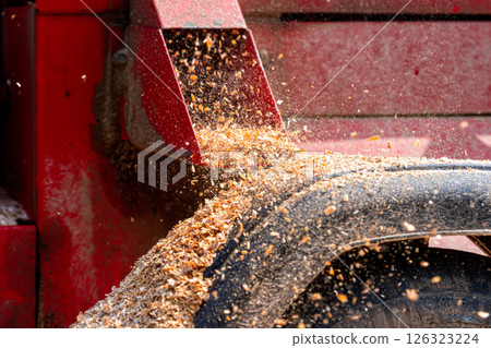 Output of wood chips from the wood chipper 126323224