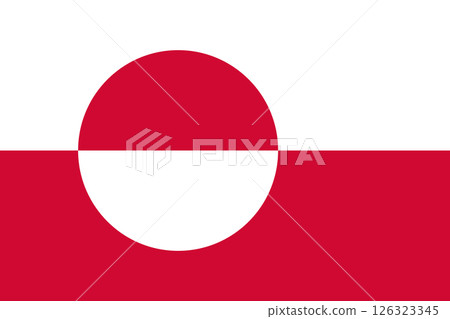 flag of Greenland, official symbol flag of Greenland, official symbol 126323345