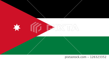 flag of Jordan, official symbol flag of Jordan, official symbol 126323352