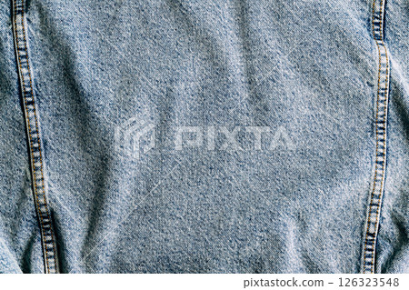 Close up of a denim jacket or fabric 126323548