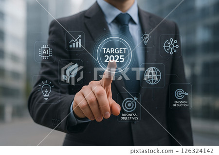 Runner starting on track with glowing countdown text 3, 2, 1 START symbolizing motivation, speed and the beginning of a race or challenge 126324142