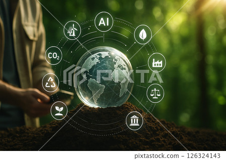 Runner starting on track with glowing countdown text 3, 2, 1 START symbolizing motivation, speed and the beginning of a race or challenge 126324143