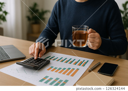 Runner starting on track with glowing countdown text 3, 2, 1 START symbolizing motivation, speed and the beginning of a race or challenge 126324144