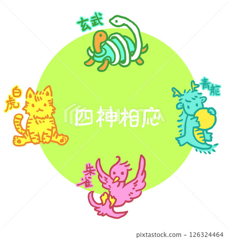 可愛的四神圖 126324464