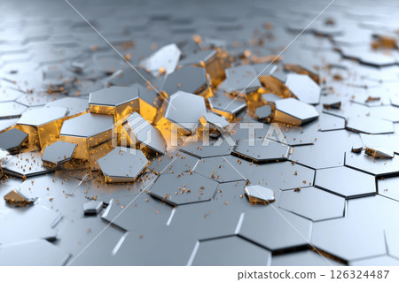 六角形背景 六角形背景 126324487