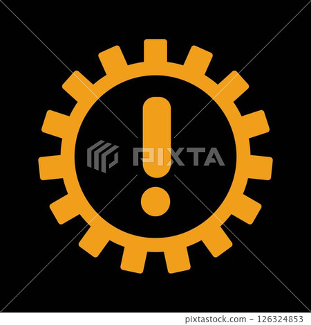 Automatic Gearbox simple sign of car dashboard engine light sign alert Automatic Gearbox simple sign of car dashboard engine light sign alert 126324853