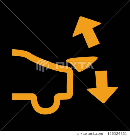 Rear Spoiler simple sign of car dashboard engine light sign alert Rear Spoiler simple sign of car dashboard engine light sign alert 126324861