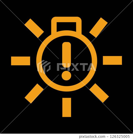 Bulb Monitoring simple sign of car dashboard engine light sign alert 126325005