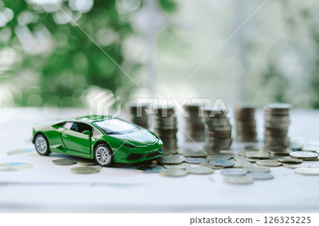 ESG strategies are driving business growth, boosting revenue and financial success by aligning economic goals with sustainable finance. growth, revenue, finance, economic, financial. green car 126325225