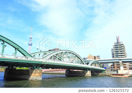 Scenery of Tokyo Sky Tree and Umaya Bridge, Sumida Ward, Tokyo Scenery of Tokyo Sky Tree and Umaya Bridge, Sumida Ward, Tokyo 126325572
