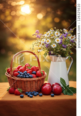 basket, fruit, fruits 126325610