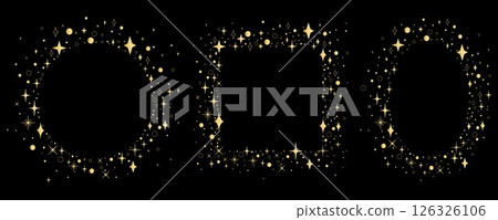 Set of golden frames for festive design Set of golden frames for festive design 126326106