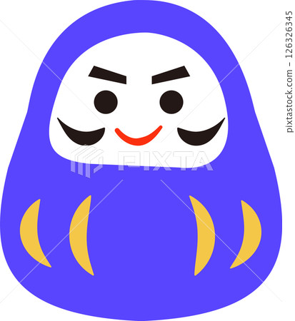 藍色達摩插圖 126326345