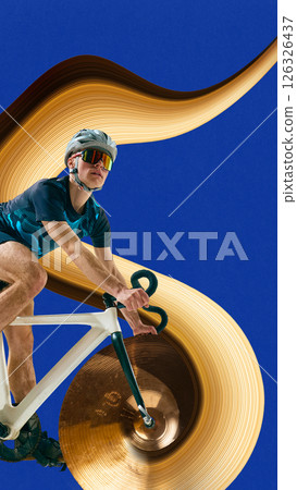 Cyclist on Cymbal Road 126326437