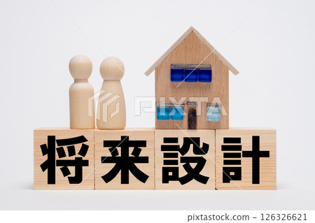 Image of a couple planning their future with their new home 126326621