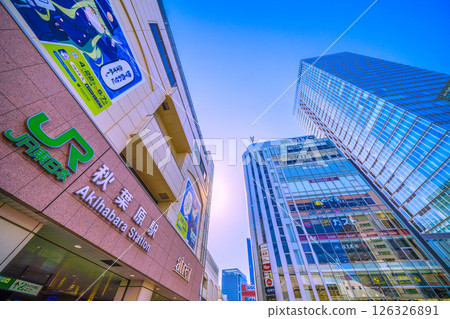 Tokyo cityscape in Japan Inbound tourism continues... (Akihabara bustling with foreign tourists) 126326891