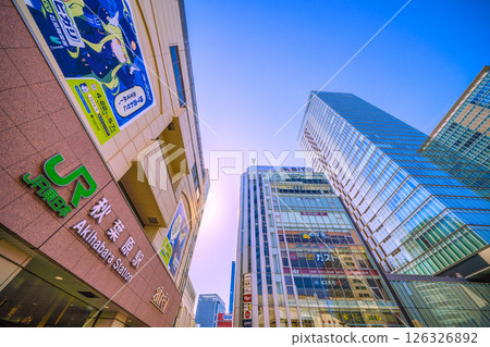 Tokyo cityscape in Japan Inbound tourism continues... (Akihabara bustling with foreign tourists) 126326892
