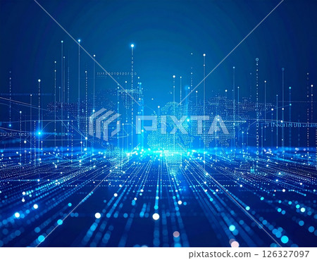 網路空間影像背景素材 126327097