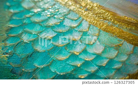 Mystery of the sea, abstract illustration 126327305