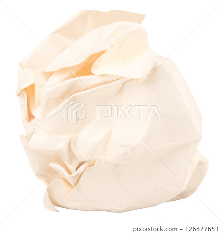 paper ball isolated on white background 126327651