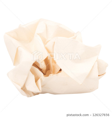 paper ball isolated on white background 126327656