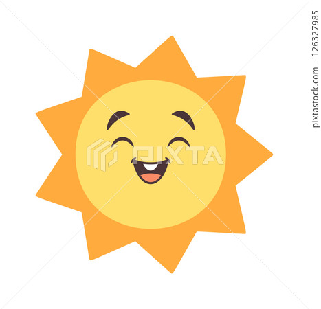 Sun comic face doodle cartoon Sun comic face doodle cartoon 126327985