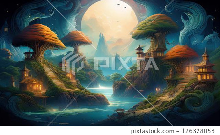 水彩城市景觀 126328053