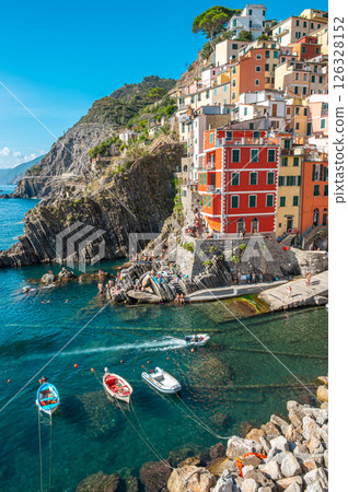 Colorful Cliffside Village of Riomaggiore, Italy Colorful Cliffside Village of Riomaggiore, Italy 126328152