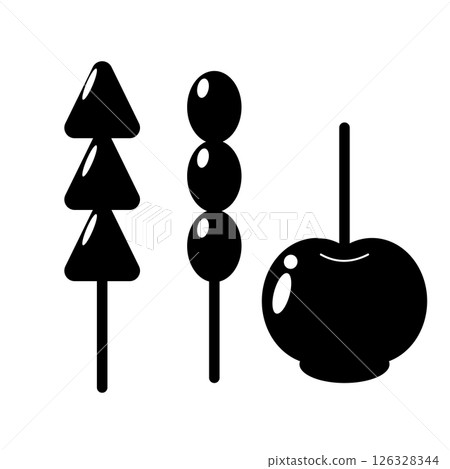 草莓糖、葡萄糖、蘋果糖夏季節慶和市集插圖 126328344