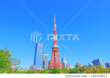東京鐵塔和東京港區的新鮮綠地 126328621