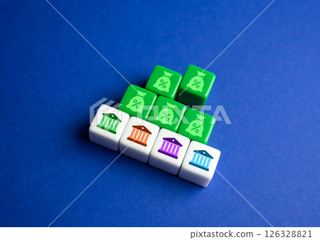 Capitalization of banks. Deposit portfolios and stability of the financial system. Ensure resilience against economic shocks. Strong deposit portfolios and capital buffers support stability, trust 126328821