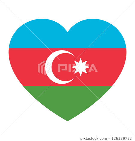 flag of Azerbaijan in form of heart, symbol of love flag of Azerbaijan in form of heart, symbol of love 126329752