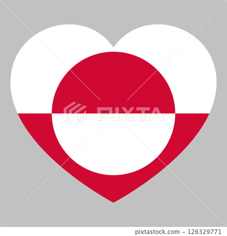 flag of Greenland in form of heart, symbol of love flag of Greenland in form of heart, symbol of love 126329771