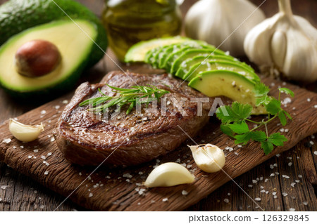 Steak with Avocado 126329845