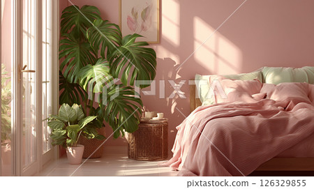 Serene Boho Bedroom 126329855