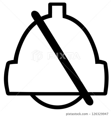 Illustration of a lined bell icon representing turning off notifications or muting 126329947