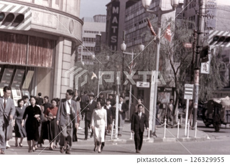 老照片，1956年，東京銀座4丁目 126329955