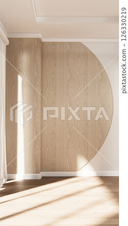 modern empty interior modern style wooden floor.3D rendering modern empty interior modern style wooden floor.3D rendering 126330219