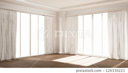 modern empty interior modern style wooden floor.3D rendering 126330221